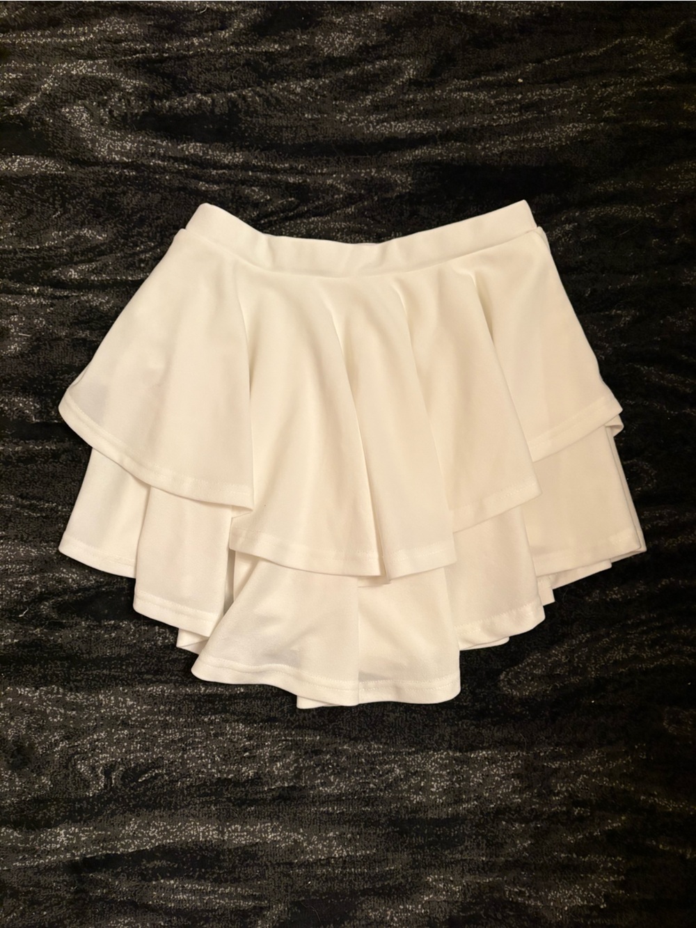 SHEIN White Layered Ruffle Skirt for Kids